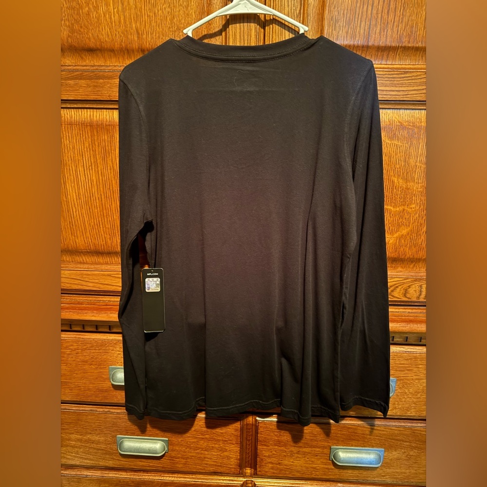 Pittsburgh Steelers Women's Black Long Sleeve V-Neck Tee - Picture 7 of 7